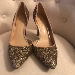 Jessica Simpson Glitter Pumps